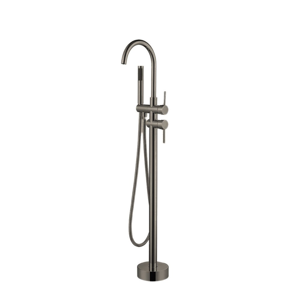 Oscar Floor Mounted Twin Bath Mixer