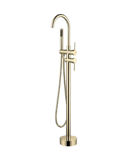 Oscar Floor Mounted Twin Bath Mixer