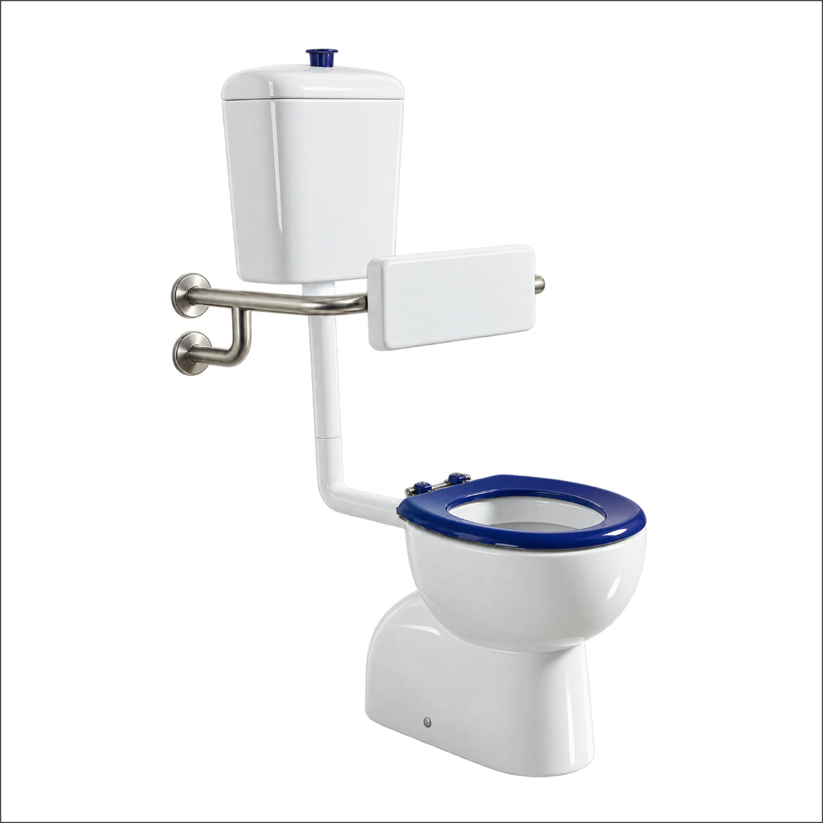 Accessible Back-to-Wall Toilet Suite with Integrated Support Rails