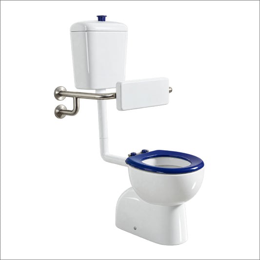 Accessible Back-to-Wall Toilet Suite with Integrated Support Rails